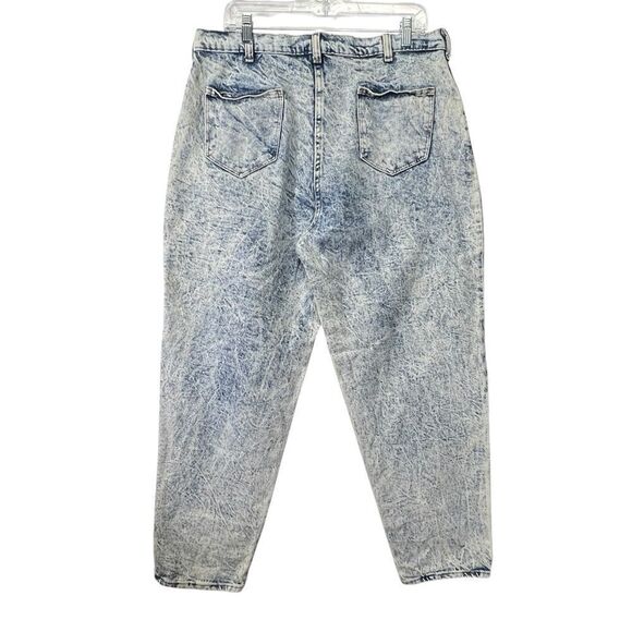 Vintage 1980s Expressions 14/16 Blue Acid Stone Wash High Rise Mom Jeans USA - Picture 9 of 16